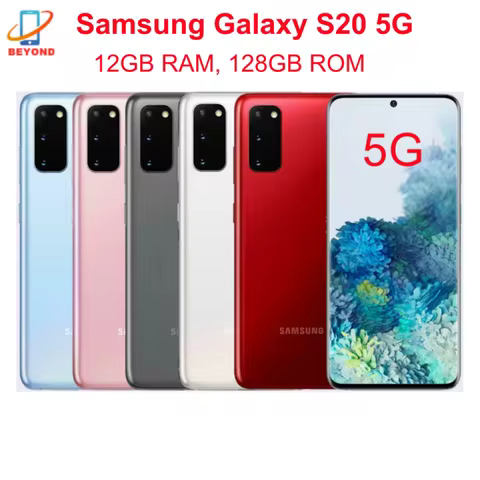 Samsung Galaxy S20 5G G981U1 G981B G9810 G981N Original 6.2" AMOLED RAM 12GB ROM 128GB NFC Octa Core