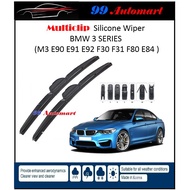BMW 3 Series E90 E91 E92 F30 F31 M3 F80 E84 OEM MULTICLIP SILICONE WIPER 19''+24'