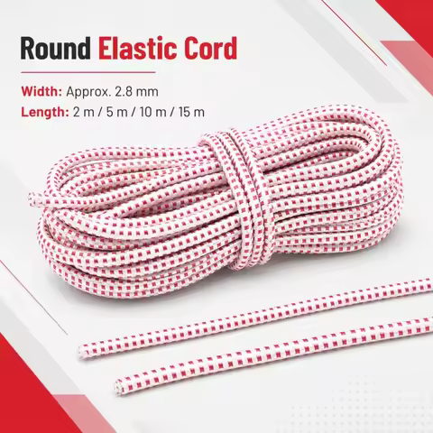 Elastic Rope Round Rubber Band, High Elasticity Waistband String for Trousers, Sewing Accessories, S