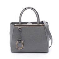 【二手】芬迪FENDI 2JOURS 兩用手提包，灰色皮革，8BH253，女士，二手 B