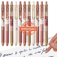 [ Wholesale ]0.5MM Gel Pens -For Students Writing , School Stationery -Retro Flower Design -Replaceable Refills Pen -Black Ballpoint Pen Gel Ink -Writing Pen Black Refill Gel Pens