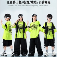 Kids Street Dance Outfit Boys Hip Hop Costume Girls Performance Wear Summer Short Sleeve Set