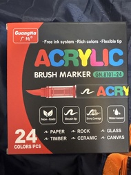 GuangNa 24 Colors Acrylic Brush Marker Set 丙烯馬克筆 Marker 筆