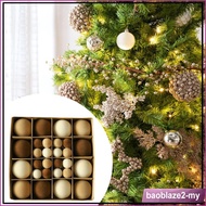 [baoblaze2] Flocked Christmas Baubles, Ornaments, Hanging Baubles for Christmas Trees