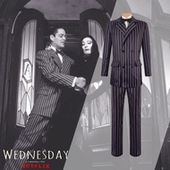 The Addams Family cosplay Gomez Adams costume  Cosplays Halloween Stage Performance Costume