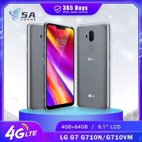 LG G7 ThinQ G710N G710VM 4G LTE Mobile Phone 6.1" Snapdragon 845 Android Octa Core Dual 16MP Camera 