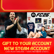 [PLAY ONLINE] EA SPORTS FC 26 SEND AS GIFT | NEW Steam Account [CAN CHANGE ALL DETAILS]