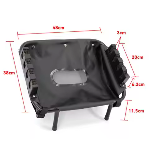 4 Fishing Rod Rack Adjustable Straps Support Stand Fishing Gear Organizer Fishing Pole Rest