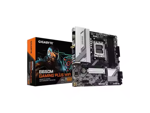 GIGABYTE B650M GAMING PLUS WIFI AM5 LGA 1718 AMD B650 M-ATX, DDR5, PCIe 4.0 M.2, PCIe 4.0, USB 3.2 G