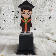 Graduation Trophy / High acrylic graduation Trophy -+ 25cm / statue doll Trophy / cute acrylic gradu