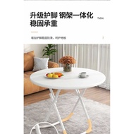 Foldable Table Dining Table Household Small Apartment Simple round Table Balcony Dining Square Table Portable Stall Table and Chair Combination