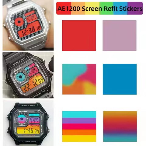 AE1200 screen color changing sticker for Casio 3299 AE-1200 AE1300 DIY ins style screen color HD fil