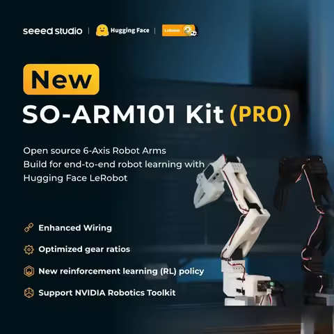 SO-ARM101 Kit (Pro) Low-Cost AI Robotic Arm Servo Motor Kit for LeRobot Hugging Face Projects (Witho
