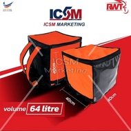 64liter delivery bag Orange / L@L@M0VE / 40x40x40 CM / READY STOCK / Delivery bag/ Bag Motor/ Made I