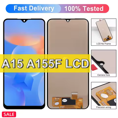 6.5" OLED A15 Screen, For Samsung Galaxy A15 A155F Touch Screen Replacement Digitizer For Samsung A1