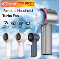 4000mAh Handheld Mini Fan | 100/199 Speed | LED Display | Rechargeable & Super Senyap | Comel & Port