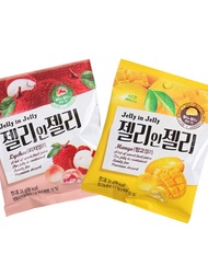 Korean imported snacks 7-11 Limited Xizhou Classic Lychee Mango Flavor Soft and Glutinous QQ Fruit Gummies carry-on bag