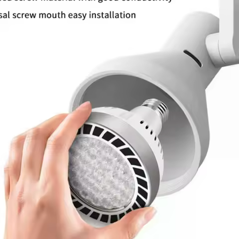 PAR30 LED E27 Track Light Bracket Base 2/3Wires Rail Ceiling Lamps Holder Clothing Store Living Room