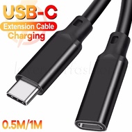 0.5M/1M USB Data Cable Type-C Extension Cord - USB C Male To Female Extension Charging Data Line - f