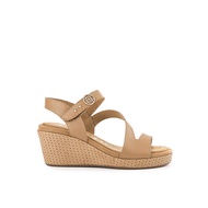 Hush Puppies Wedges Wanita Willow Slingback Tan Leather