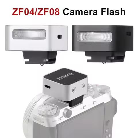 ZENIKO ZF04 ZF08 Mini Retro Flash Universal Hot Shoe Camera Flash Light for Fuji XT5 X100 XM5 Sony Z