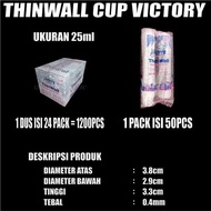 Best Seller Thinwall Cup 25ml 35ml 60ml 100ml 150ml Per Dus Bulat Cup