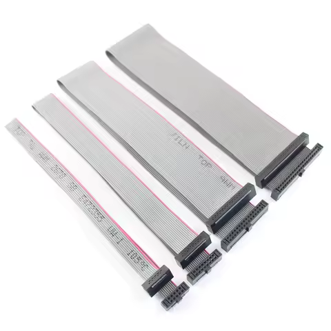 1pcs 0.635mm Pitch 6/8/10/12/14/16/20/24/26/30/34/40/50 Pin Wire Gray Flat Ribbon Cable 10CM 20CM 30