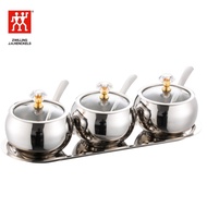 Zwilling Stainless Steel Seasoning Jar Salt Shaker Kitchen Household Storage Bottle 3 Piece Set