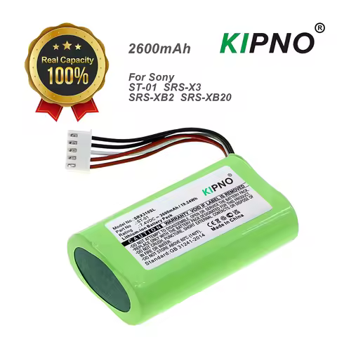 KIPNO 7.4V 2600mAh Replacement Speaker Battery ST-01 Compatible with Sony SRS-X3 SRS-XB2 SRS-XB20 Po