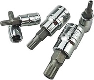 10pc XZN Triple Square Spline Bit Socket Set M4/5/6/8/9/10/12/14/16/18 with tool case drive bits soc