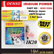 4pcs Denso Original Iridium Power Spark Plug IK20 Wira Waja Myvi Camry Alphard Estima ACR30 ACR50 Sp