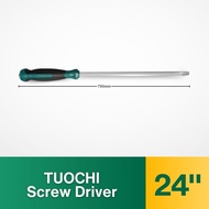 TUOCHI Extra Large Screwdriver Long Rubber Handle Square Head 12mm Flat Point 16 / 20 / 24 / 28 / 32