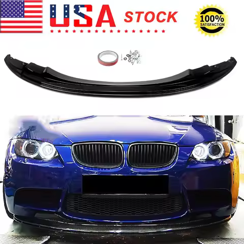 Magickit Glossy Black Front Low Lip For 2007-2013 BMW M3 E92 E93 Coupe GTS Style Front Bumper Lip Sp