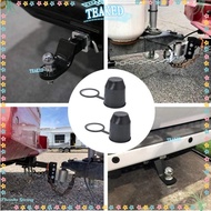 TEAKEMY 2Pcs/Set Tow Bar Ball Cover, Hitch Cover Black Trailer Hitch Ball Cover, Durable Plastic Tow