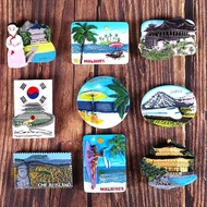 Taiwan Ready Stock Korea Japan Maldives Refrigerator Magnets Creative Tourist Souvenirs Go Abroad Sm