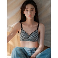 Triangle Cup Girl s Small Chest Flat Chest Underwear Women s No Steel Ring AA Cup Not Empty Cup Gath