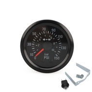 2-1/16" (52mm) VDO Barometer 0-10BAR/0-150PSI Oil Pressure Gauge Double Scale Point Type Measurement
