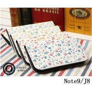 Korea Small Floral Painted Leather Case Samsung Note9 J8 A60 A40s A70 A20 Phone Protective Soft