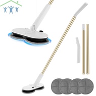 Cordless Electric Mop with 4 Mop Pads 2000m Rechargeable Electric Mop Floor Cleaner Dual Head Electric Spin Mop Efficient  SHOPTKC0673