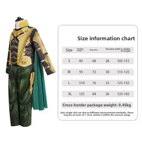 Halloween Children's Loki Costume From The TV Series "Ragnarök" Cosplay Character Superhero Performa