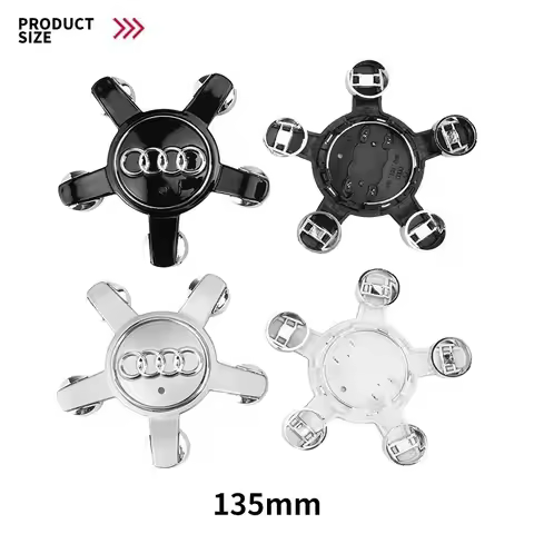 4pcs 135MM 60mm 61mm 68mm 69mm Car Styling Badge Wheel Center Cap Hub Covers For Audi A3 A4 A5 A6 A7