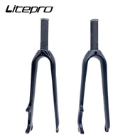 Litepro Folding Bike 20 22 Inch 406 451 100mm Fork M18*1.25 Carbon Fiber Disc Brake Front Fork