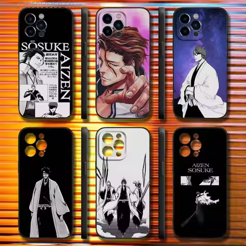 Sousuke Aizen B-Bleach Phone Case For iPhone 17,16,15,14,13,12,11,Pro,Max,Plus,X,XS,SE4,E,Mini,Soft 