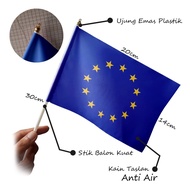 Small European Uni Mini Hand Flag 14x20 cm - Parade & Festival Accessories - Nazhifa Printing Qualit