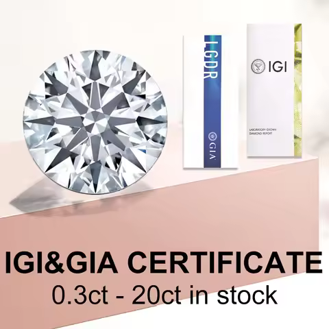 Messi Jewelry With IGI GIA Certificate Lab Grown Diamonds 0.3ct 0.5ct 0.8ct 1ct 1.5ct 2ct 3ct CVD HP