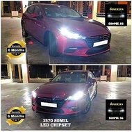 Mazda 3 / Mazda 5 / Mazda 6 - 6500k White LED Headlight / Fog light Bulb - H1 H7 H8 H9 H11 9005 9006