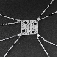 4PCS Heart Puzzle Friendship Best Friend Necklace