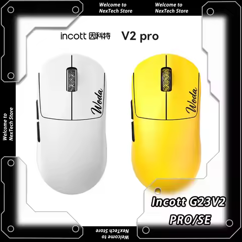 Incott G23V2 SE/G23V2 Pro Woda Wireless Dual Mode Mouse PAW3395 Gaming Mouse Lightweight Long Batter