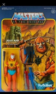 100%全新 super 7 master of the universe heman beast man 3.75 特別版多左2件武器
