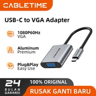 CABLETIME Type C to VGA Converter Adapter FHD 1080p
